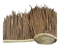 SAVAAL Fausse Paille Imitation Paille Chaume Rouleau,Pas d'entretien Disponible Pendant 10 Ans,Postuler à Hawaïen Tiki Bar Parasol Abri Jardin Gazebo Parasol(Size:19.6''H*39.3''L,Color:Jaune B)