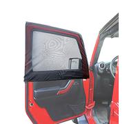 Savadicar Front Window Sun Shades, Breathable Mesh Side Window Sunshade, Stretchy Sun Screen Net Compatible with 1997-2024 Jeep Wrangler TJ JK JL & Gladiator JT, Anti-UV for Baby/Pets/Camping, Pair