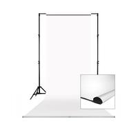 Savage Background Leader Bar 1,35m avec Toile de Fond en Papier Blanc Uni, Incluant Une Toile de Fond Photographique de 1,35m x 11m, Construction en Aluminium, Accessoires de Photographie