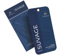 Savage Désodorisant de voiture pour homme | Désodorisant de voiture avec parfum Sauvage | Désodorisant de voiture puissant avec technologie d'élimination des odeurs | Suvage par Perfa (simple)