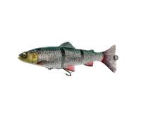 Savage Gear 4D Line Thru Trout Poisson en caoutchouc pour truite en caoutchouc, couleur : vert argenté, longueur/poids/comportement de natation : 25 cm, 180 g, descente lente