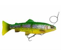 Savage Gear 4D Line Thru Trout - Poisson en Caoutchouc - Couleur : Firetrout, Longueur/Poids/comportement de nage : 20 cm/98 g/coule modérément