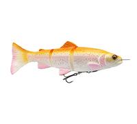 Savage Gear 4D Line Thru Trout - Poisson en caoutchouc truite en caoutchouc - Couleur : base albino, longueur/poids/comportement de natation : 30 cm / 290 g/ descente lente