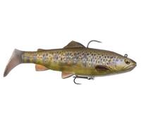 Savage Gear 4D Trout Rattle Shad 17cm 80g 03-Dark Brown Truite Appâts Véritables
