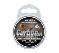 SAVAGE GEAR acier carbone Leader 7x7 10 m, leader pour Brochet, perche & BASS Leader montage pour gréements de pêche, acier pour acier, couvert Leader - 0.70mm / 23kg Tragkraft