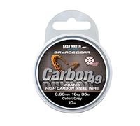SAVAGE GEAR acier carbone Leader 7x7 10 m, leader pour Brochet, perche & BASS Leader montage pour gréements de pêche, acier pour acier, couvert Leader - 0.60mm / 16kg Tragkraft
