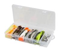 Savage Gear Cannibal Shad Kit - 6pk de shads efficaces de Couleurs Multiples avec têtes de jigs - Idéal pour Les pêcheurs ciblant la Perche et Le brochet en Eau Douce et en Eau salée Assortis Variés