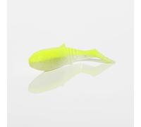 Savage Gear Cannibal Shad Leurre de pêche en eau douce, jaune lueur 12,7 cm, pour bar, doré jaune, truite et perche, action de coup de pied précise, infusé avec parfum