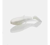 Savage Gear Cannibal Shad Leurre de pêche en eau douce White Flash 6,3 cm pour bar, doré jaune, truite et perche, action de coup de pied précise, infusé avec parfum