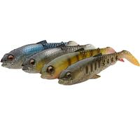 Savage Gear Craft Cannibal Paddletail Lot de 4 leurres en Caoutchouc pour Poissons en Caoutchouc Couleur Clear Water Mix Taille 6,5 cm