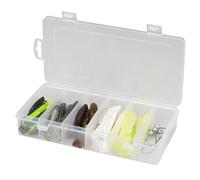 Savage Gear Fat Minnow T-Tail Kit - 30 poissons en caoutchouc + 6 têtes de gabarit pour la pêche au sandre et la perche, leurres en caoutchouc