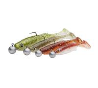 Savage Gear Fat Minnow T-Tail RTF - Design réaliste de vairon avec Action de Battement et de roulement, idéal pour la pêche en Eau Douce Mélange d'eaux Sombres 7.5 cm