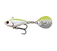 Savage Gear Fat Tail Spin sinkend - Jig Spiner, taille/poids/couleur : 6,5 cm/12,5 g/citron Back Flash