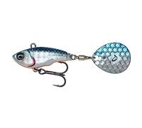 Savage Gear Fat Tail Spin sinkend - Jig Spiner, taille/poids/couleur : 6,5 cm / 16 g / Blue Silver