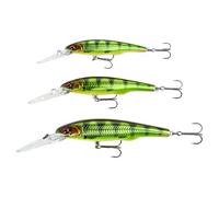 Savage Gear Gravity Twitch DR Lure, appât prédateur réaliste avec système Long-Cast en tungstène, Action de dard frénétique, hochet intégré, Spin Stops, Perche, Brochet, Truite, Red Tiger 11.5cm 28g