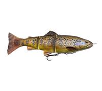 Savage Gear - Leurre 4D Line Thru Trout - Truite en caoutchouc à l'aspect naturel - Pour la pêche - Appât pour brochet, Dark Brown Trout, 25cm / 180g / langsam sinkend
