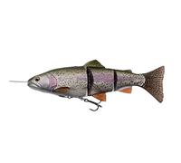 Savage Gear - Leurre 4D Line Thru Trout - Truite en caoutchouc à l'aspect naturel - Pour la pêche - Appât pour brochet, Rainbow, 15cm / 35g / langsam sinkend