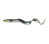 Savage Gear Leurre artificiel en caoutchouc 3D Real EEL 20 cm Green Silver Bulk