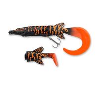 Savage Gear Leurre de pêche Hybrides 3D brochet, 3,8 g, brochet Noir-Orange, Contours réalistes, Couleurs et Mouvement, Construction ABS Durable, Crochets d'ancrage, Design de Fil