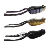 Savage Gear Leurre de surface Hop Popper Frog Flottant Topwater 5,5 cm 15 g Noir