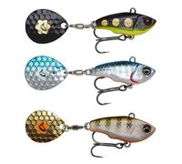 SavageGear Savage Gear Fat Tail Spin Spin - Jig Spinner, Taille/Poids/Couleur : 8 cm/24 g/Lemon Back Flash