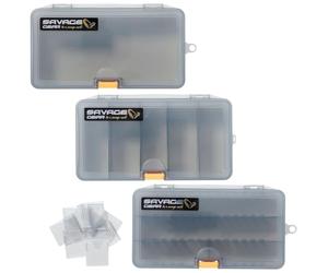 Savage Gear - Lot de 3 boîtes d'appâts 4 (Lurebox 4 3PCS) Tackle Box Seau à appâts Boîte de pêche