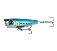Savage Gear Micro Popper - Leurre de plongée Ultra réaliste pour Eau Douce et Eau salée - Bar, Truite et Poissons prédateurs - Longue durée de Vie, Action bruyante et cliquetis Sardine Holo 5.5 cm