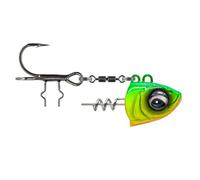 Savage Gear Monster Vertical Heads - 1 tête plombée pour leurre en caoutchouc, couleur : chartreuse, taille/poids : taille 1/0/60 g