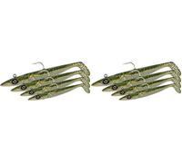 Savage Gear Sandeel V2 - Imitation de lançon Super réaliste avec Action de Frappe vive, idéale pour Les Poissons prédateurs en Eau salée, Le brochet, Le Bar et Le Sandre Kaki 12 cm (Lot de 2)