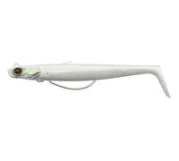 Savage Gear Sandeel V2 WL - Imitation de lançon sans Herbe avec Action de Frappe vive, pour Les Poissons prédateurs d'eau salée comme Le brochet, l'achigan et Le Sandre Blanc nacré argenté 11,5 cm