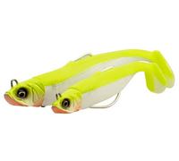 Savage Gear Savage Minnow WL 2+1 - Action de Frappe vive, idéal pour Les Poissons prédateurs comme Le brochet et la Perche, pour Les pêcheurs en Eau Douce et en Eau salée Blanc nacré Argent 10 cm