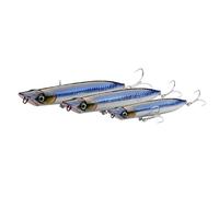 Savage Gear Slap Walker Topwater Lure pour Les pêcheurs - Surface Rugueuse, Design Ultra-Long cast - Seabass, Barracuda, et Autres Poissons prédateurs, idéal pour l'eau salée Blue Flash 10 cm