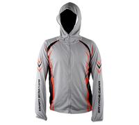 Savage Gear Sweatshirt Zippé SunProtec Gris Taille M UV Hoody Coupe Classique