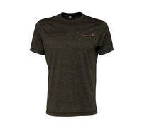 Savage Gear T-Shirt Stretch Fighter Col Rond Gr. S Olive Brûlée Chiné