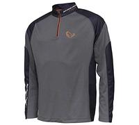 Savage Gear Tournament Shirt 1/2 Zip, Gris, XL Mixte