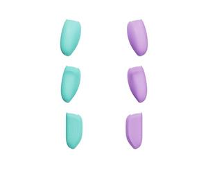 Savage Raven by Skull & Co. Interchangeable Grip Set (Snap/Trigger/Plus, 3 Pairs) for FissionGrip, NeoGrip, GripCase, JoyGrip - for Nintendo Switch 2 with Protective Case - Light Purple+Light Green