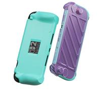 Savage Raven by Skull & Co. StandGrip Front Cover Bundle for Nintendo Switch 2: Protective Case with Textured Grips Full Protection and Hard-Shell Front Cover Handheld Design- Light Purple+Light Green