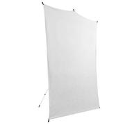 Savage Travel Backdrop Kit, Toile de Fond Blanche, Taille 1,52m x 2,13m, Toile de Fond Photo avec Support Aluminium, Sac de Transport avec Bandoulière