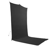 Savage Travel Backdrop Kit, Toile de Fond Noire, Taille 1,52m x 3,66m, Toile de Fond Photo avec Support Aluminium, Sac de Transport avec Bandoulière