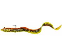 SavageGear 4D Real EEL - Poisson en Caoutchouc pour brochet - Couleur : Ambulance dorée - Longueur : 20 cm - Poids : 38 g