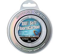 Savage Gear Fluorocarbone souple Soft Fluoro Carbon 20 m 0,74 mm Clair Résistant aux UV 100%
