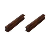 Savagrow Lot de 2 poignées de tiroir solides en bois de noyer 9,6 cm