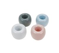 Savagrow Lot de 4 mini porte-brosses à dents en céramique pour couple Blanc/bleu/gris/rose