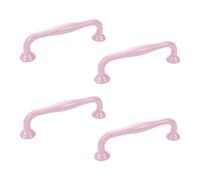 Savagrow Lot de 4 poignées d'armoire en alliage d'aluminium rose avec trou central de 9,6 cm pour tiroir, commode