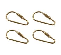 Savagrow Lot de 4 porte-clés en laiton avec vis en forme de D, 6 x 3,1 cm