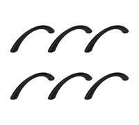 Savagrow Lot de 6 poignées d'armoire incurvées modernes de 7,4 cm de long en alliage de zinc noir mat, trou central de 6,3 cm