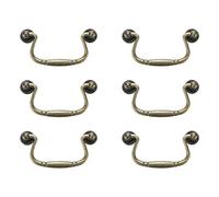 Savagrow Lot de 6 poignées de tiroir en bronze avec trou central de 8 cm