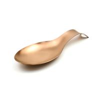 Savagrow Repose-cuillère à long manche en acier inoxydable - Porte-cuillère - Support pour ustensiles de cuisine - Support louche - Pince à cuillère - Bronze