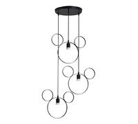 SAVALE Bande dessinée Souris Lustre créatif Mignon Lustre Lampe Lampe LED Moderne Fer forgé Lustre Nordique décoratif Lustre Chambre à Coucher pour Enfants Restaurant Cuisine (3-lumière,Noir)