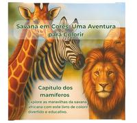 Savana em Cores: Uma Aventura para Colorir: Livro de colorir com os animais mais icónicos da savana para relaxar e se divertir